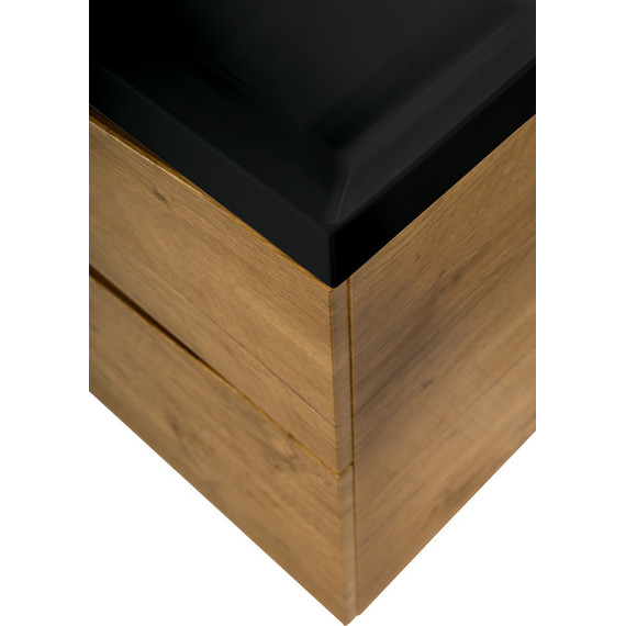 Тумба подвесная с раковиной BelBagno MARINO-H60-800-2C-SO-RN-P 80 см, Rovere Nature (раковина BB800/450-LV-ART-AST-NERO) - фото 6