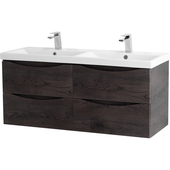 Тумба подвесная с раковиной BelBagno MARINO-CER-1200-4C-SO-2-RNG-P 120 см, Rovere Nature Grigio - фото 2