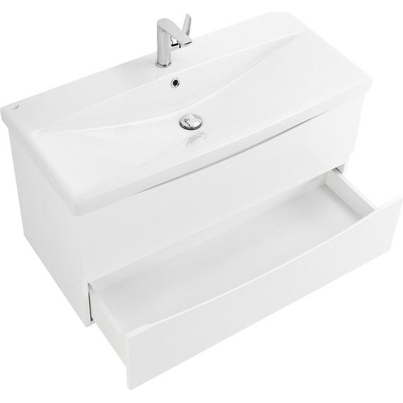 Тумба подвесная с раковиной BelBagno MARINO-CER-800-2C-SO-BO-P 80 см, Bianco Opaco - фото 3