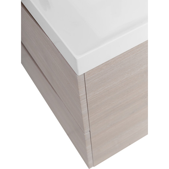 Тумба подвесная с раковиной BelBagno MARINO-800-2C-SO-RG-P 80 см, Rovere Grigio (раковина BB800/450-LV-MR-PR) - фото 4