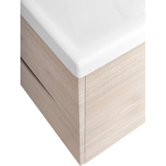 Тумба подвесная с раковиной BelBagno MARINO-CER-700-2C-SO-RG-P 70 см, Rovere Grigio - фото 9