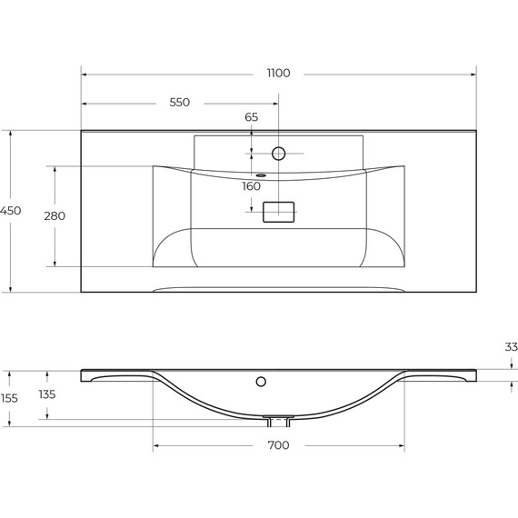 Тумба подвесная с раковиной BelBagno MARINO-1100-2C-SO-RW-P 110 см, Rovere Moro - фото 11