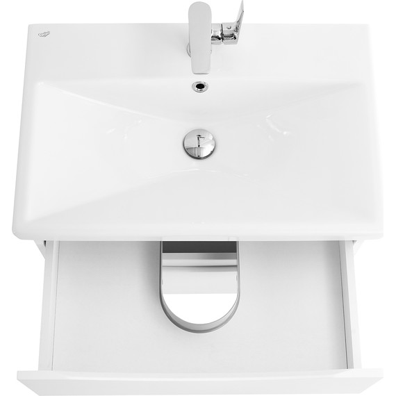 Тумба подвесная с раковиной BelBagno MARINO-CER-600-2C-SO-BO-P 60 см, Bianco Opaco - фото 9