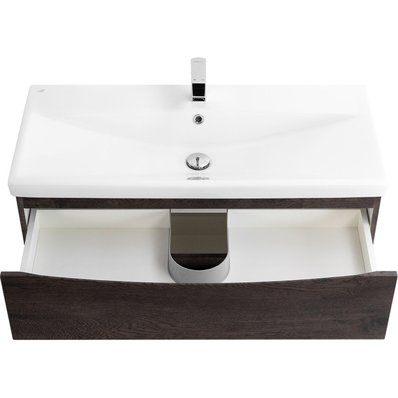 Тумба подвесная с раковиной BelBagno MARINO-CER-900-2C-SO-RNG-P 90 см, Rovere Nature Grigio - фото 4