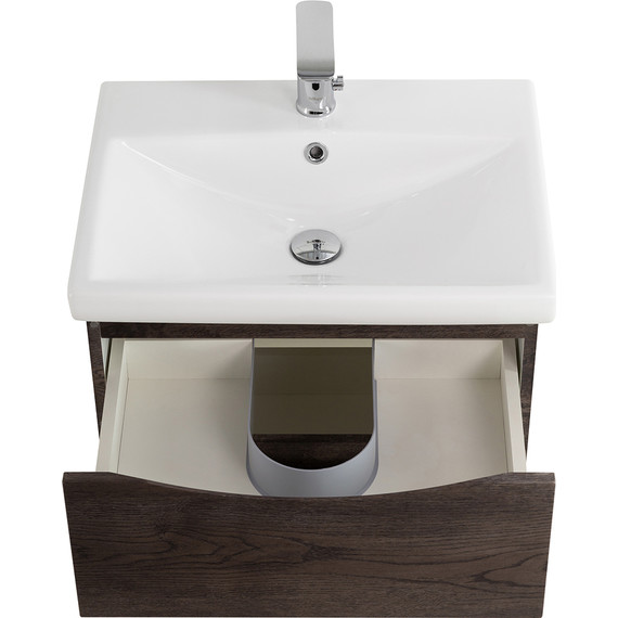 Тумба подвесная с раковиной BelBagno MARINO-CER-700-2C-SO-RNG-P 70 см, Rovere Nature Grigio - фото, картинка 4 Тумба подвесная с раковиной BelBagno MARINO-CER-700-2C-SO-RNG-P 70 см, Rovere Nature Grigio - фото 4