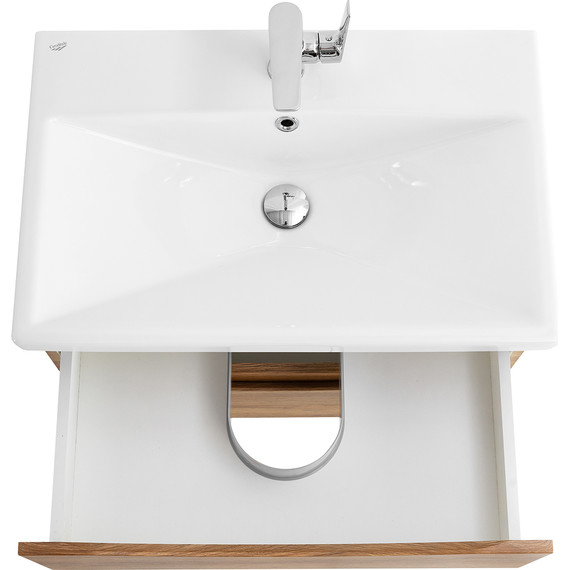 Тумба подвесная с раковиной BelBagno MARINO-CER-700-2C-SO-RR-P 70 см, Rovere Rustico - фото, картинка 8 Тумба подвесная с раковиной BelBagno MARINO-CER-700-2C-SO-RR-P 70 см, Rovere Rustico - фото 8