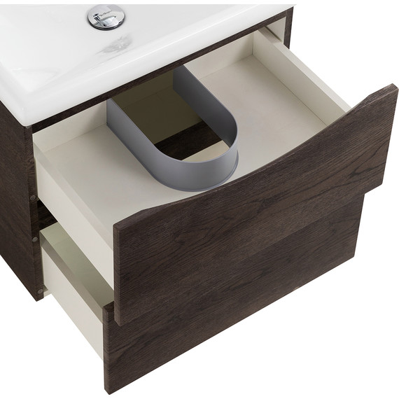 Тумба подвесная с раковиной BelBagno MARINO-CER-600-2C-SO-RNG-P 60 см, Rovere Nature Grigio - фото 7