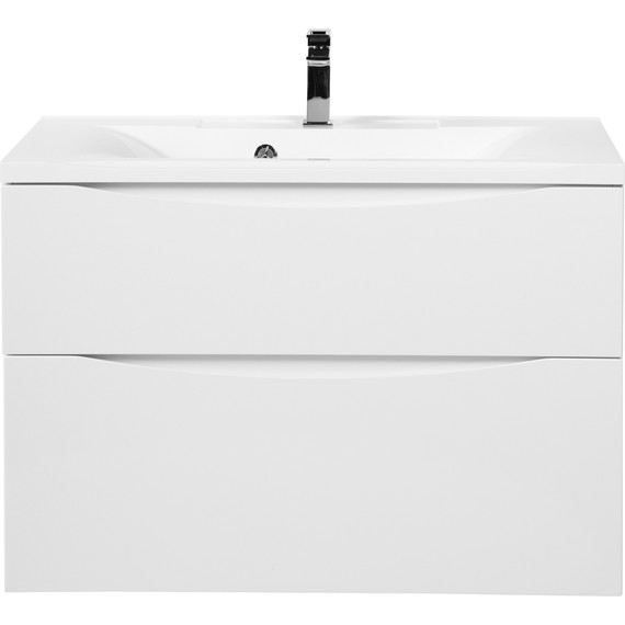 Тумба подвесная с раковиной BelBagno MARINO-H60-900-2C-SO-BL-P 90 см, Bianco Lucido (раковина BB900/450-LV-MR-PR) - фото 2