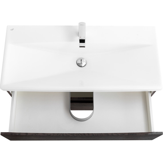 Тумба подвесная с раковиной BelBagno MARINO-CER-800-2C-SO-RNG-P 80 см, Rovere Nature Grigio - фото 7