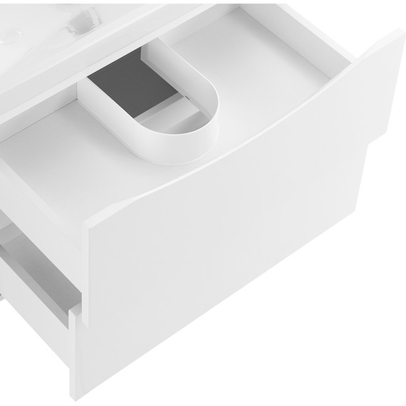 Тумба подвесная с раковиной BelBagno MARINO-CER-600-2C-SO-BL-P 60 см, Bianco Lucido - фото 5