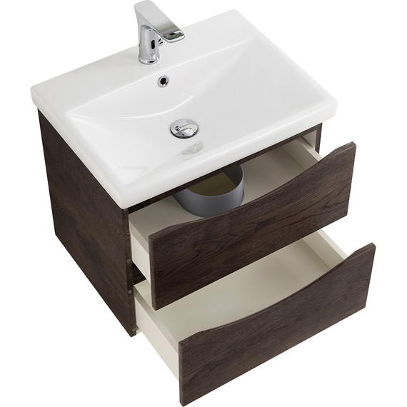 Тумба подвесная с раковиной BelBagno MARINO-CER-700-2C-SO-RNG-P 70 см, Rovere Nature Grigio - фото, картинка 6 Тумба подвесная с раковиной BelBagno MARINO-CER-700-2C-SO-RNG-P 70 см, Rovere Nature Grigio - фото 6