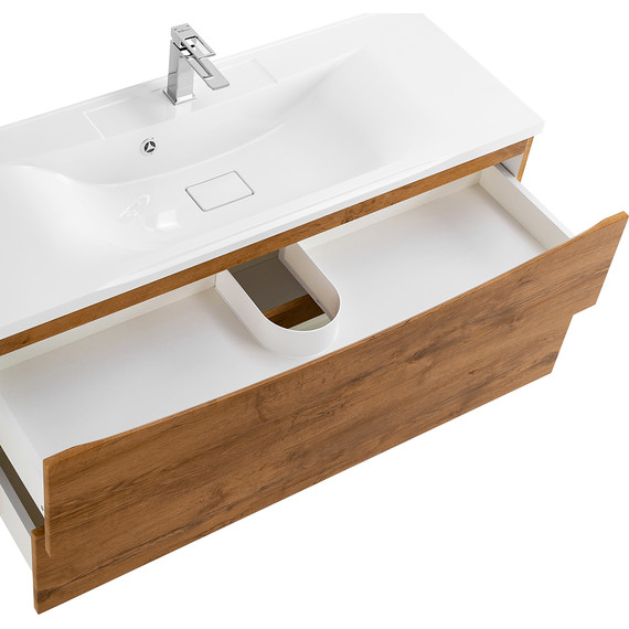 Тумба подвесная с раковиной BelBagno MARINO-1100-2C-SO-RN-P 110 см, Rovere Nature - фото 6