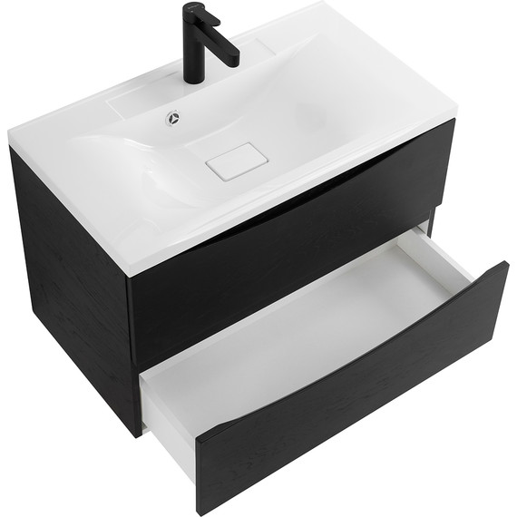 Тумба подвесная с раковиной BelBagno MARINO-800-2C-SO-RCA-P 80 см, Rovere Cioccolato Amaro (раковина BB800/450-LV-MR-PR) - фото 3