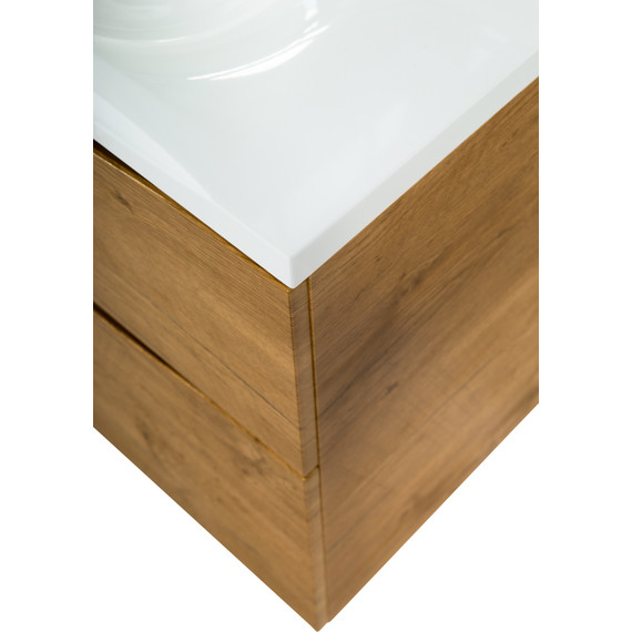 Тумба подвесная с раковиной BelBagno MARINO-H60-900-2C-SO-RN-P 90 см, Rovere Nature (раковина BB900/450-LV-MR-PR) - фото 4