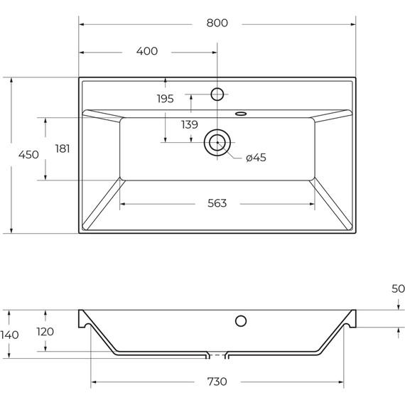 Тумба подвесная с раковиной BelBagno MARINO-800-2C-SO-RC-P 80 см, Rovere Cillegio (раковина BB800/450-LV-ART-AST-NERO) - фото 10