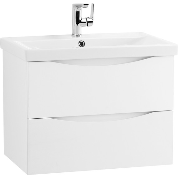 Тумба подвесная с раковиной BelBagno MARINO-CER-600-2C-SO-BO-P 60 см, Bianco Opaco - фото 2
