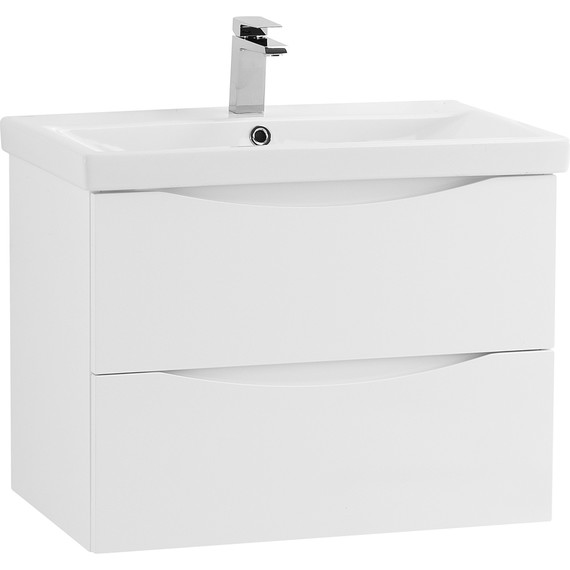 Тумба подвесная с раковиной BelBagno MARINO-CER-600-2C-SO-BL-P 60 см, Bianco Lucido - фото 2