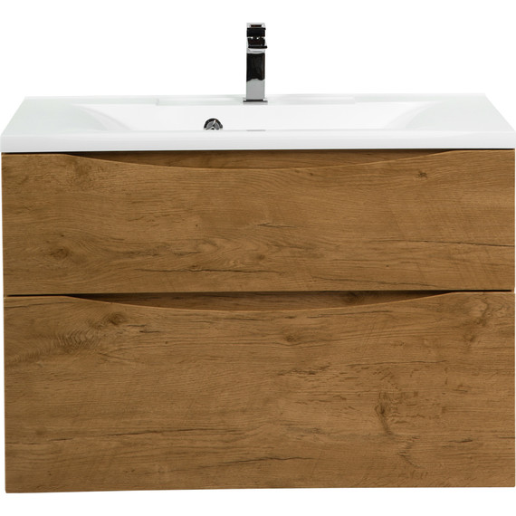 Тумба подвесная с раковиной BelBagno MARINO-H60-800-2C-SO-RN-P 80 см, Rovere Nature (раковина BB800/450-LV-MR-PR) - фото 