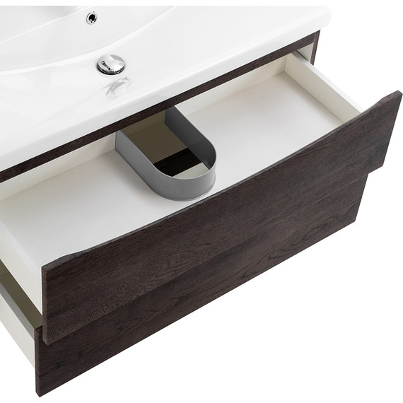 Тумба подвесная с раковиной BelBagno MARINO-CER-900-2C-SO-RNG-P 90 см, Rovere Nature Grigio - фото 6