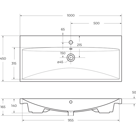 Тумба подвесная с раковиной BelBagno MARINO-CER-1000-2C-SO-NL-P 100 см, Nero Lucido - фото 12