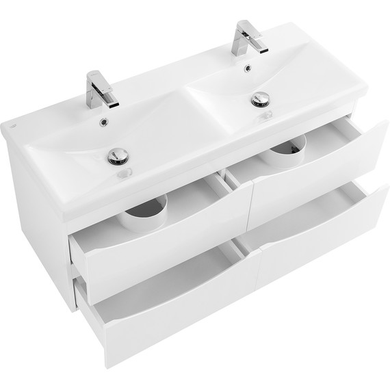 Тумба подвесная с раковиной BelBagno MARINO-CER-1200-4C-SO-2-BL-P 120 см, Bianco Lucido - фото 6