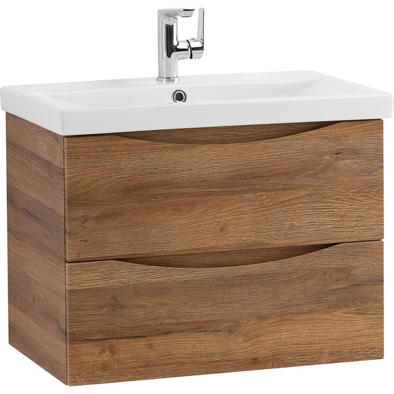 Тумба подвесная с раковиной BelBagno MARINO-CER-700-2C-SO-RR-P 70 см, Rovere Rustico - фото, картинка 2 Тумба подвесная с раковиной BelBagno MARINO-CER-700-2C-SO-RR-P 70 см, Rovere Rustico - фото 2