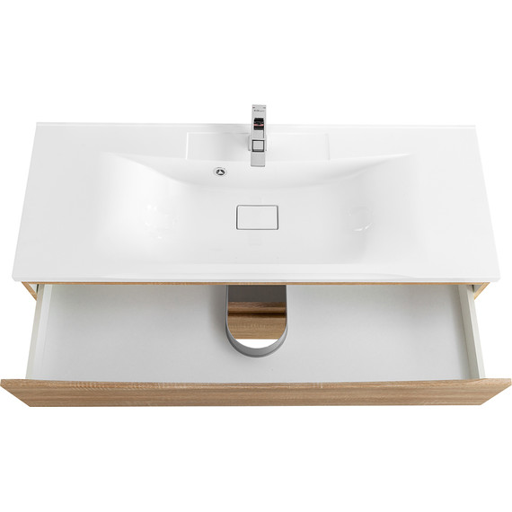 Тумба подвесная с раковиной BelBagno MARINO-1200-2C-SO-WO-P 120 см, Rovere Bianco - фото 4