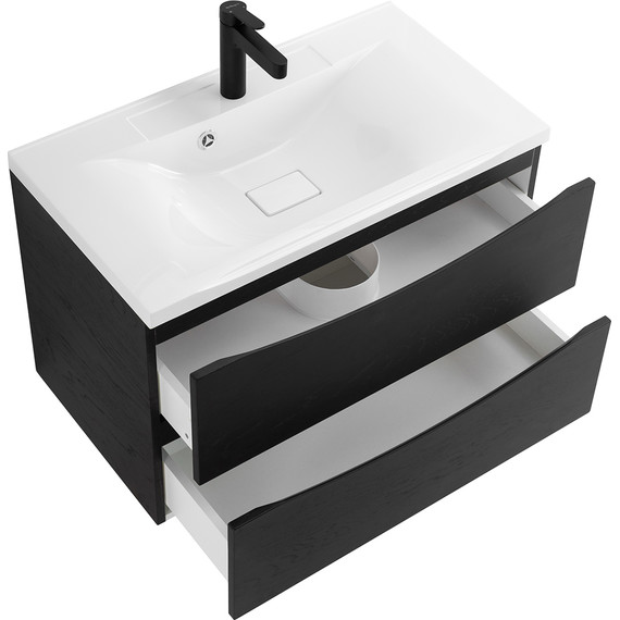 Тумба подвесная с раковиной BelBagno MARINO-800-2C-SO-RCA-P 80 см, Rovere Cioccolato Amaro (раковина BB800/450-LV-MR-PR) - фото 5