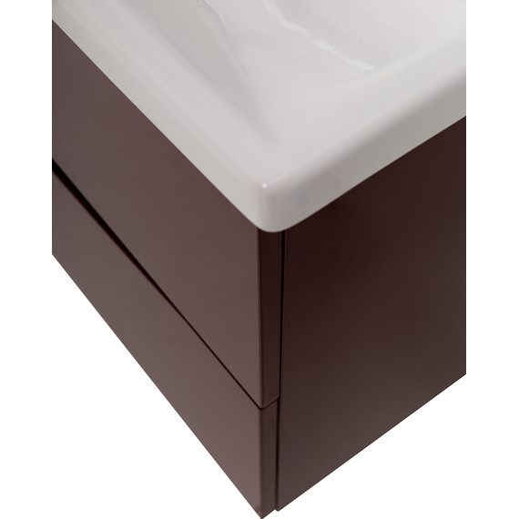 Тумба подвесная с раковиной BelBagno MARINO-CER-800-2C-SO-BRDL-P 80 см, Bordo Lucido - фото 9