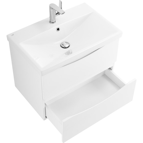 Тумба подвесная с раковиной BelBagno MARINO-CER-600-2C-SO-BO-P 60 см, Bianco Opaco - фото 4