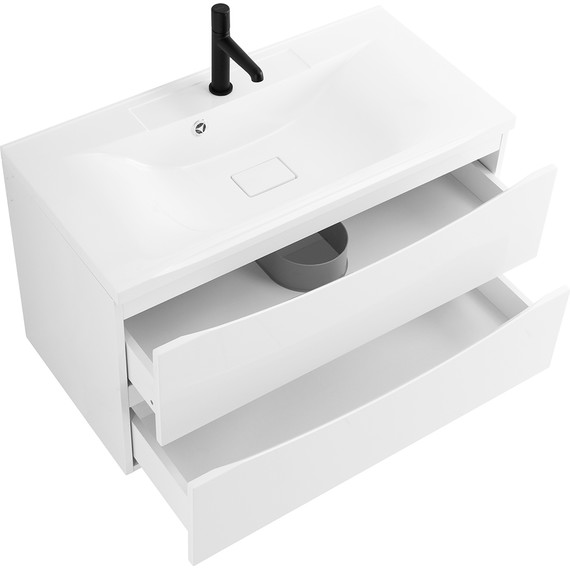 Тумба подвесная с раковиной BelBagno MARINO-800-2C-SO-BO-P 80 см, Bianco Opaco (раковина BB800/450-LV-MR-PR) - фото 5