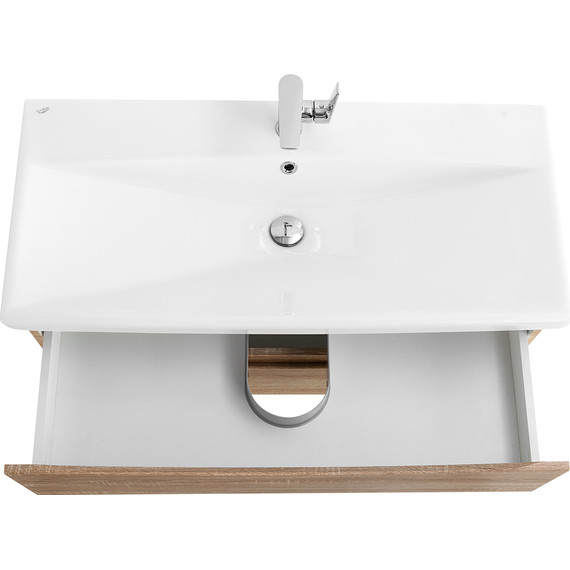 Тумба подвесная с раковиной BelBagno MARINO-CER-1000-2C-SO-WO-P 100 см, Rovere Bianco - фото 8