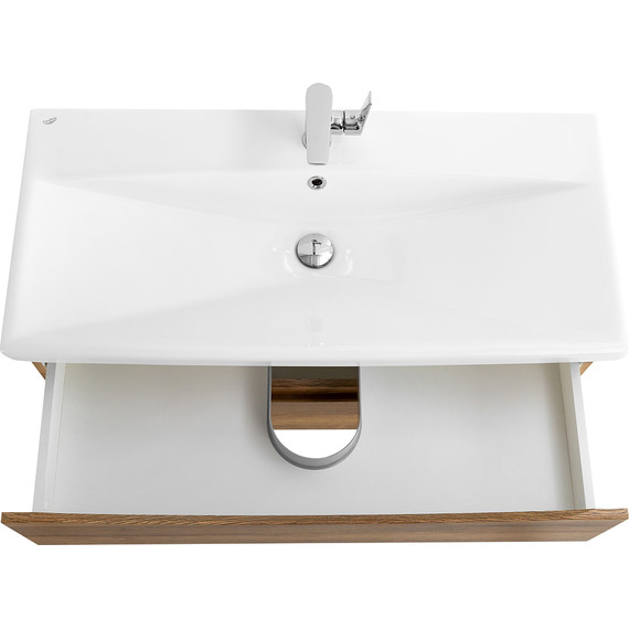 Тумба подвесная с раковиной BelBagno MARINO-CER-900-2C-SO-RR-P 90 см, Rovere Rustico - фото 8