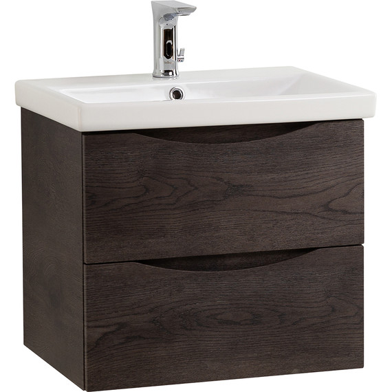 Тумба подвесная с раковиной BelBagno MARINO-CER-600-2C-SO-RNG-P 60 см, Rovere Nature Grigio - фото 5