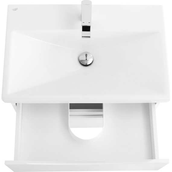 Тумба подвесная с раковиной BelBagno MARINO-CER-600-2C-SO-BL-P 60 см, Bianco Lucido - фото 6