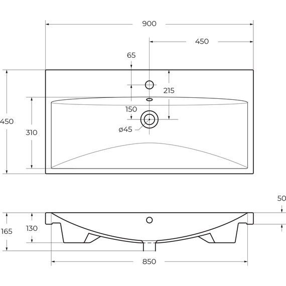 Тумба подвесная с раковиной BelBagno MARINO-CER-900-2C-SO-BL-P 90 см, Bianco Lucido - фото 12