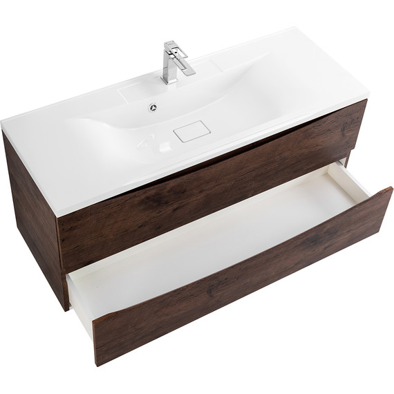 Тумба подвесная с раковиной BelBagno MARINO-1100-2C-SO-RW-P 110 см, Rovere Moro - фото 3