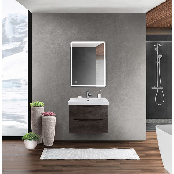Тумба подвесная с раковиной BelBagno MARINO-CER-600-2C-SO-RNG-P 60 см, Rovere Nature Grigio - фото 10