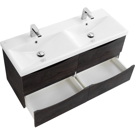 Тумба подвесная с раковиной BelBagno MARINO-CER-1200-4C-SO-2-RNG-P 120 см, Rovere Nature Grigio - фото 3