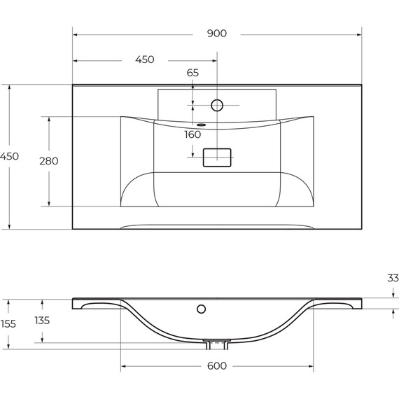 Тумба подвесная с раковиной BelBagno MARINO-H60-900-2C-SO-BL-P 90 см, Bianco Lucido (раковина BB900/450-LV-MR-PR) - фото 9