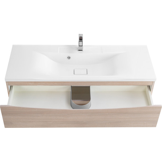 Тумба подвесная с раковиной BelBagno MARINO-1100-2C-SO-RG-P 110 см, Rovere Grigio - фото 7