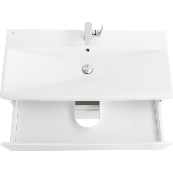 Тумба подвесная с раковиной BelBagno MARINO-CER-800-2C-SO-BL-P 80 см, Bianco Lucido - фото 8