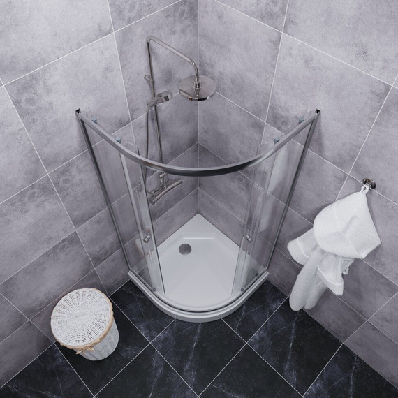 Душевое ограждение Triton Альфа 80x80 см (с поддоном) хром/прозрачное - фото 7