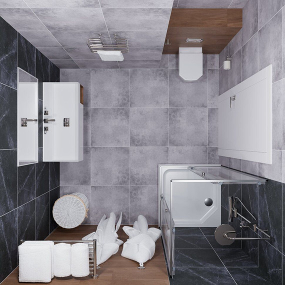 Душевое ограждение Triton Вента 80x80 см (с поддоном) хром/прозрачное - фото 5