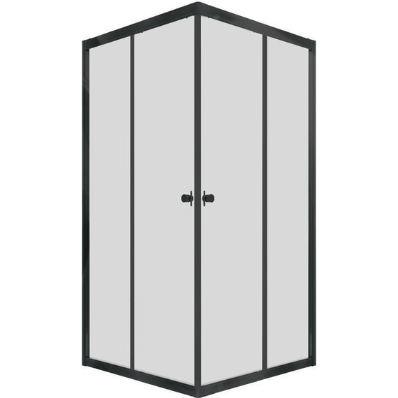 Душевое ограждение Triton Вента 90x90 см, чёрный/прозрачное - фото 