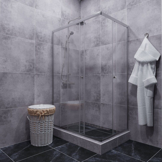 Душевое ограждение Triton Вента 100x80 см, хром/прозрачное - фото 7