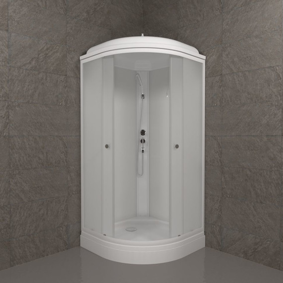 Душевая кабина Triton Вельвет А 90x90 см, белый/матовое - фото 3