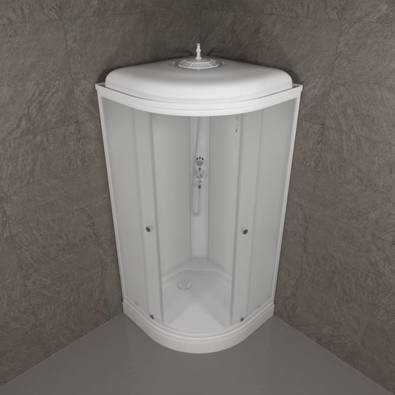 Душевая кабина Triton Вельвет А 90x90 см, белый/матовое - фото 5