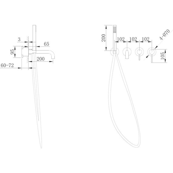 Смеситель для ванны Abber Wasser Kreis AF8130, Цвет производителя: хром - фото 4