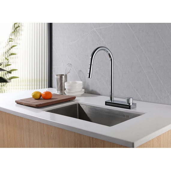 Смеситель для кухни Abber Wasser Kreis AF8114, с подключением фильтра и выдвижной лейкой,, Цвет производителя: хром - фото, картинка 2 Смеситель для кухни Abber Wasser Kreis AF8114, с подключением фильтра и выдвижной лейкой,, Цвет производителя: хром - фото 2